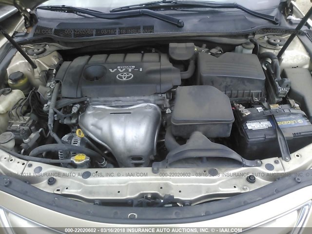 4T1BF3EK0AU079534 - 2010 TOYOTA CAMRY SE/LE/XLE GOLD photo 10