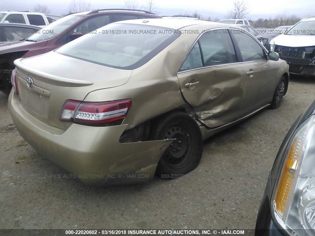 4T1BF3EK0AU079534 - 2010 TOYOTA CAMRY SE/LE/XLE GOLD photo 4
