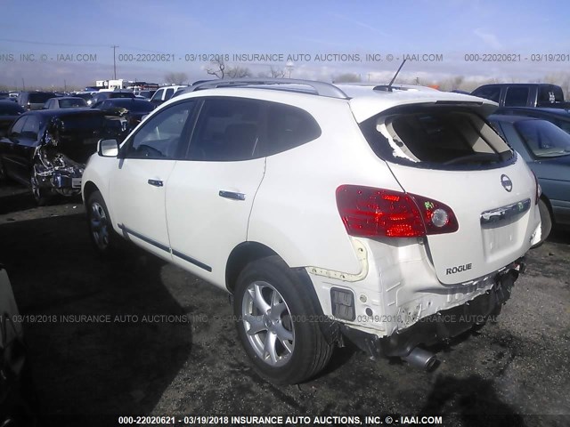 JN8AS5MV8BW301993 - 2011 NISSAN ROGUE S/SV/KROM WHITE photo 3