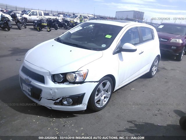 1G1JF6SB3C4125309 - 2012 CHEVROLET SONIC LTZ WHITE photo 2