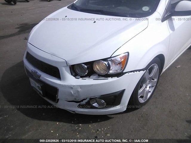 1G1JF6SB3C4125309 - 2012 CHEVROLET SONIC LTZ WHITE photo 6