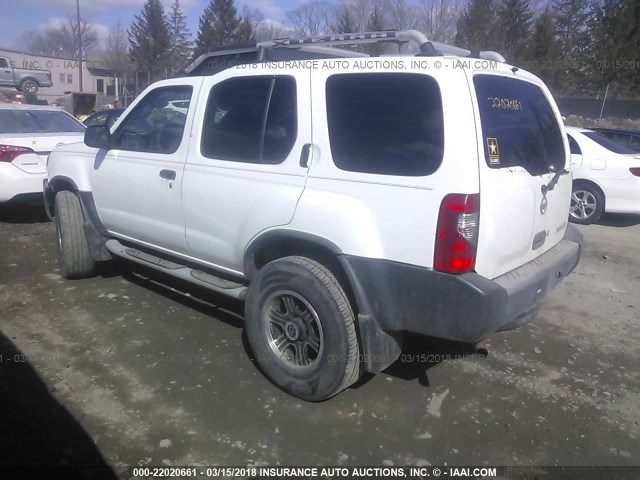 5N1ED28Y42C524409 - 2002 NISSAN XTERRA XE/SE WHITE photo 3