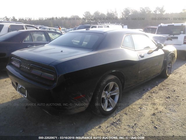 2C3CDZAG0GH279042 - 2016 DODGE CHALLENGER SXT BLACK photo 4