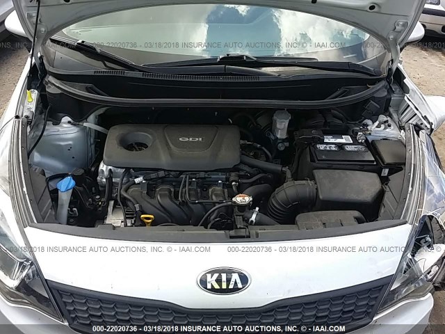 KNADM4A35G6536761 - 2016 KIA RIO LX Արծաթագույն լուսանկար 10