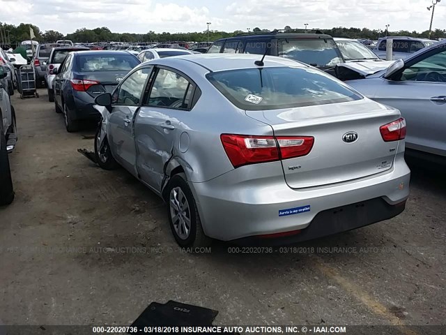 KNADM4A35G6536761 - 2016 KIA RIO LX Արծաթագույն լուսանկար 3