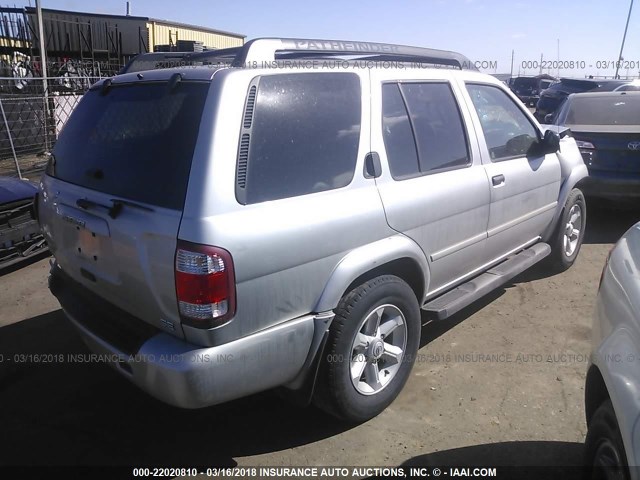 JN8DR09Y14W909758 - 2004 NISSAN PATHFINDER LE/SE SILVER photo 4