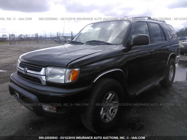 JT3HN86R629065947 - 2002 TOYOTA 4RUNNER SR5 BLACK photo 2