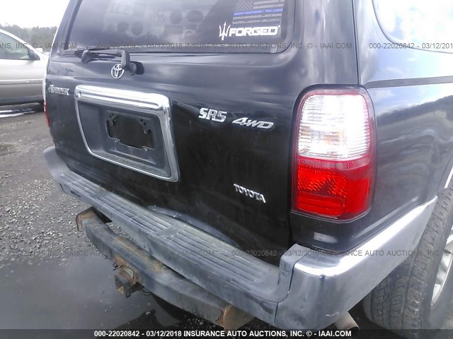 JT3HN86R629065947 - 2002 TOYOTA 4RUNNER SR5 BLACK photo 6