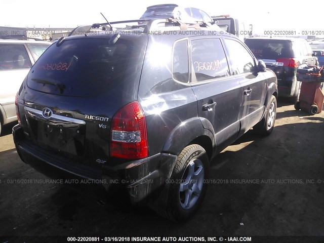 KM8JN72D68U843781 - 2008 HYUNDAI TUCSON SE/LIMITED BLACK photo 4