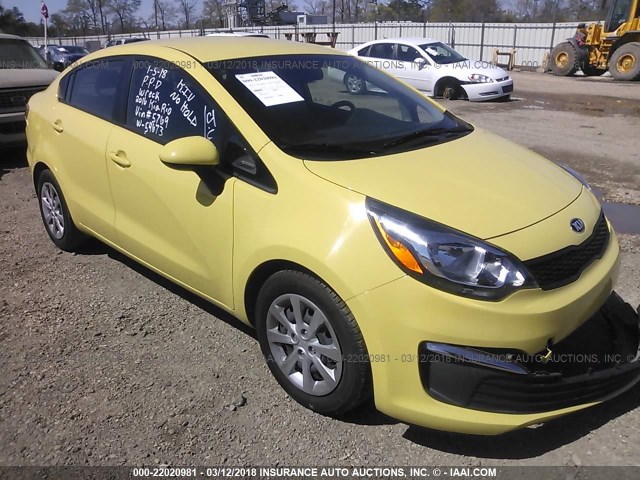 KNADM4A37G6575769 - 2016 KIA RIO LX Դեղին լուսանկար 1