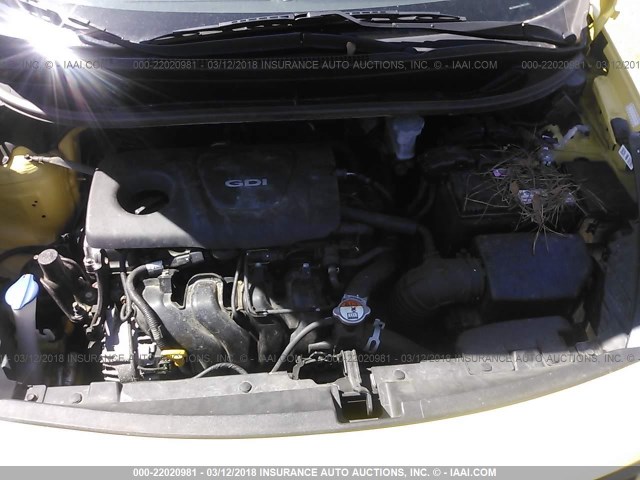 KNADM4A37G6575769 - 2016 KIA RIO LX Դեղին լուսանկար 10