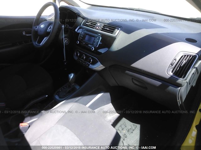 KNADM4A37G6575769 - 2016 KIA RIO LX Դեղին լուսանկար 5