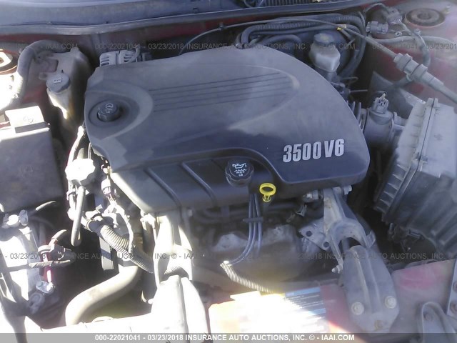 2G1WJ15K869221859 - 2006 CHEVROLET MONTE CARLO LS წითელი ფოტო 10