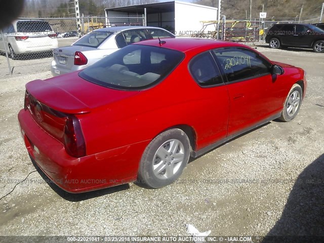 2G1WJ15K869221859 - 2006 CHEVROLET MONTE CARLO LS წითელი ფოტო 4
