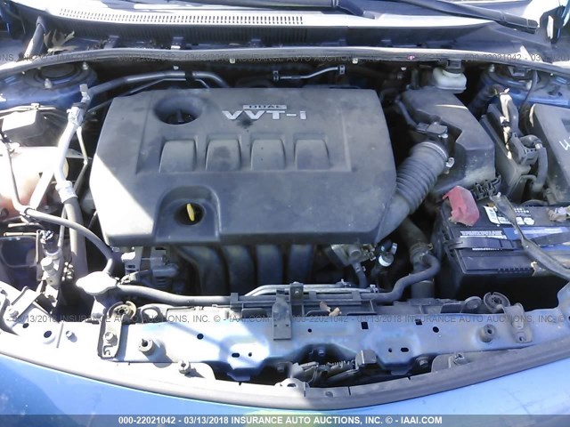 JTDBL40E599056267 - 2009 TOYOTA COROLLA LE/XLE BLUE photo 10