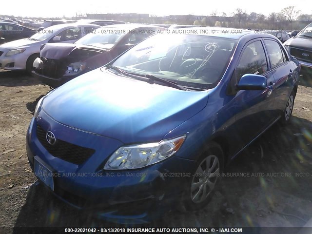 JTDBL40E599056267 - 2009 TOYOTA COROLLA LE/XLE BLUE photo 2