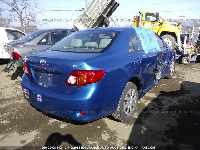JTDBL40E599056267 - 2009 TOYOTA COROLLA LE/XLE BLUE photo 4