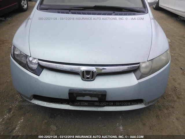 JHMFA36226S016018 - 2006 HONDA CIVIC HYBRID Light Blue photo 6