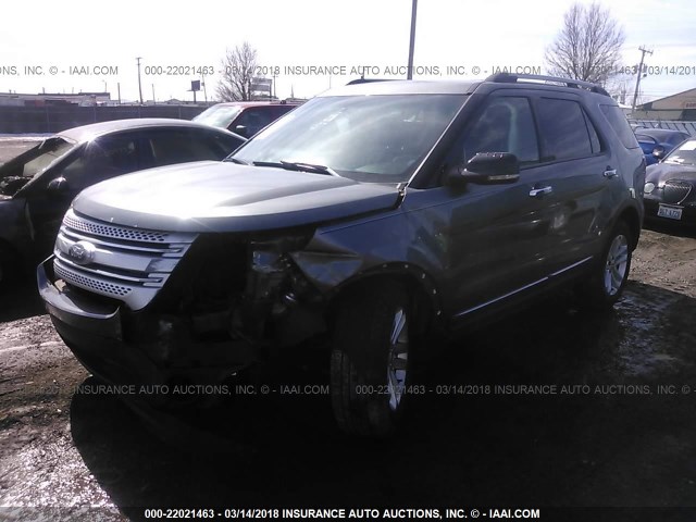 1FMHK7D80BGA24231 - 2011 FORD EXPLORER XLT GRAY photo 2