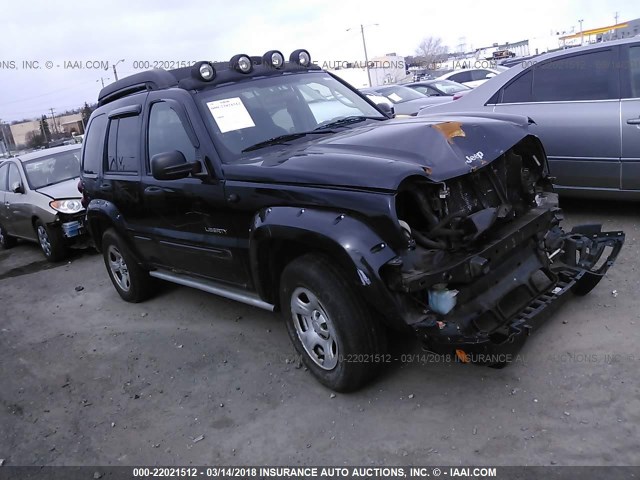 1J8GL38K94W156501 - 2004 JEEP LIBERTY RENEGADE BLACK photo 1