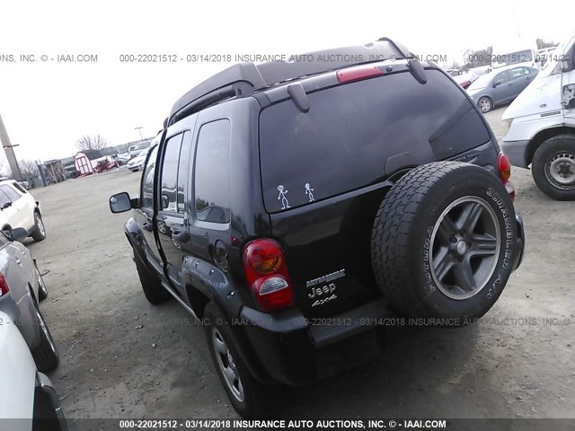 1J8GL38K94W156501 - 2004 JEEP LIBERTY RENEGADE BLACK photo 3