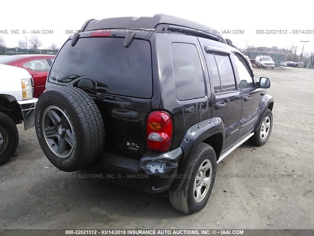 1J8GL38K94W156501 - 2004 JEEP LIBERTY RENEGADE BLACK photo 4