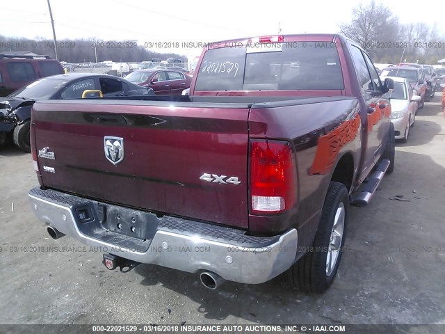 3C6RR7LT2HG564467 - 2017 RAM 1500 SLT BURGUNDY photo 4