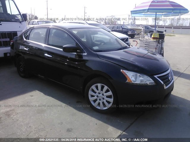 3N1AB7AP5FY315669 - 2015 NISSAN SENTRA S/SV/SR/SL BLACK photo 1