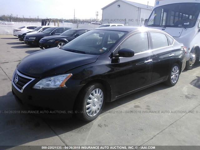 3N1AB7AP5FY315669 - 2015 NISSAN SENTRA S/SV/SR/SL BLACK photo 2