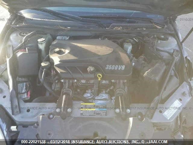 2G1WJ15K269369957 - 2006 CHEVROLET MONTE CARLO LS GRAY photo 10