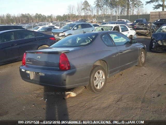 2G1WJ15K269369957 - 2006 CHEVROLET MONTE CARLO LS GRAY photo 4