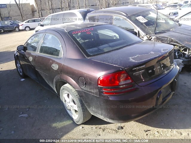 1B3EL36R64N272776 - 2004 DODGE STRATUS SE PURPLE photo 3