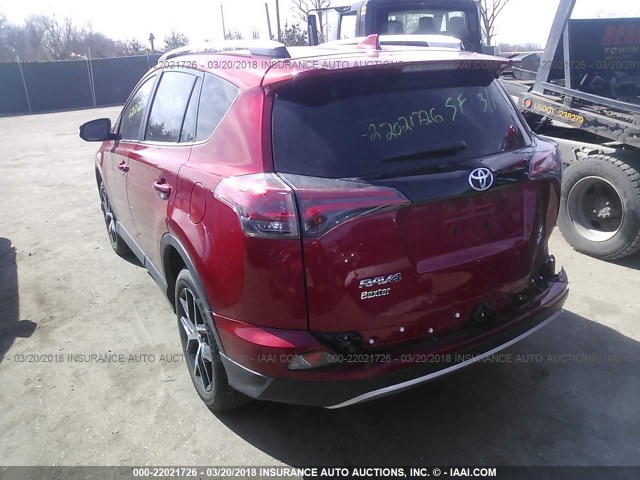 JTMJFREV8GJ062777 - 2016 TOYOTA RAV4 SE RED photo 3