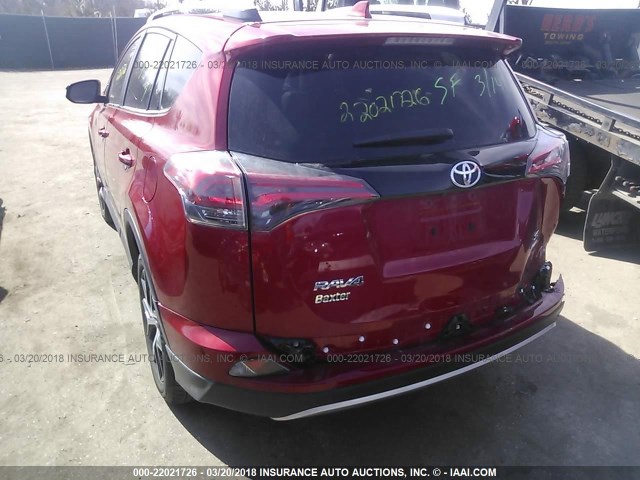 JTMJFREV8GJ062777 - 2016 TOYOTA RAV4 SE RED photo 6