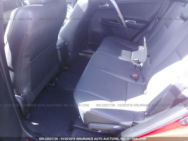 JTMJFREV8GJ062777 - 2016 TOYOTA RAV4 SE RED photo 8