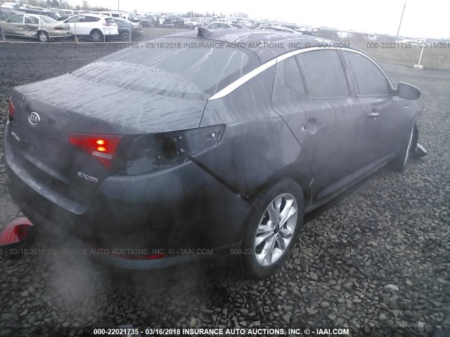 KNAGN4A76B5108080 - 2011 KIA OPTIMA EX/SX GRAY photo 4