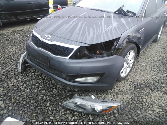 KNAGN4A76B5108080 - 2011 KIA OPTIMA EX/SX GRAY photo 6