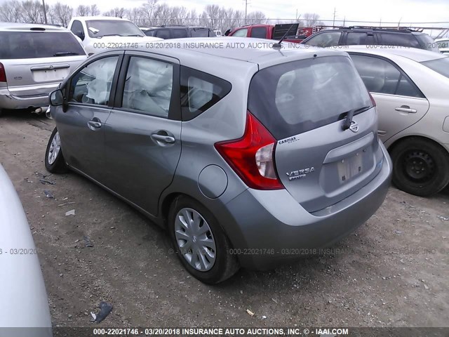 3N1CE2CP3EL407309 - 2014 NISSAN VERSA NOTE S/S PLUS/SV/SL SILVER photo 3