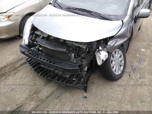 3N1CE2CP3EL407309 - 2014 NISSAN VERSA NOTE S/S PLUS/SV/SL SILVER photo 6