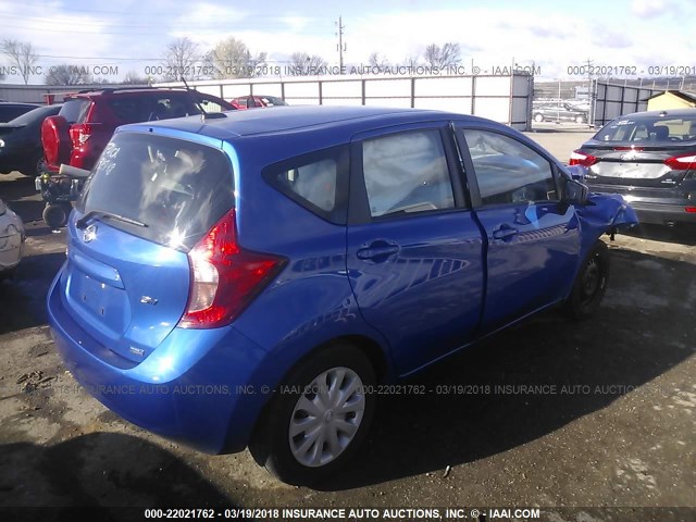 3N1CE2CP9GL360905 - 2016 NISSAN VERSA NOTE S/S PLUS/SV/SL/SR BLUE photo 4