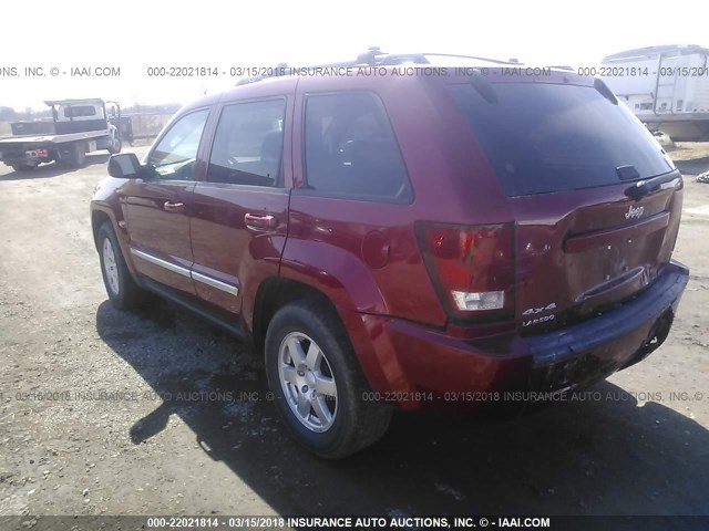 1J4PR4GKXAC160156 - 2010 JEEP GRAND CHEROKEE LAREDO RED photo 3