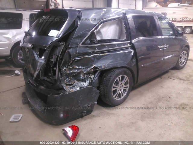 5FNRL5H68BB059421 - 2011 HONDA ODYSSEY EXL ვერცხლისფერი ფოტო 4