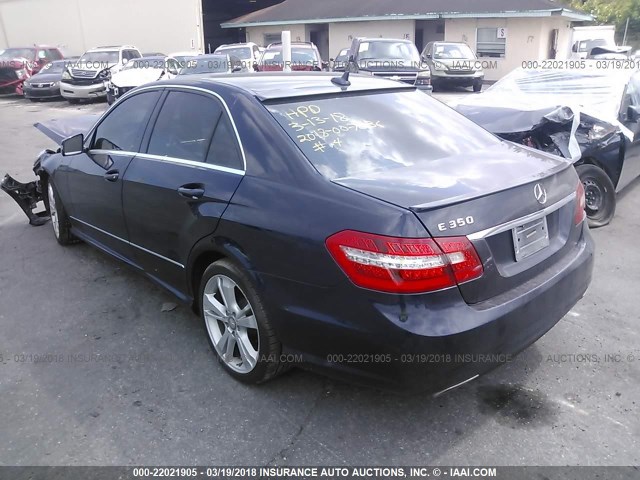 WDDHF5KB5DA767362 - 2013 MERCEDES-BENZ E 350 Dark Blue photo 3