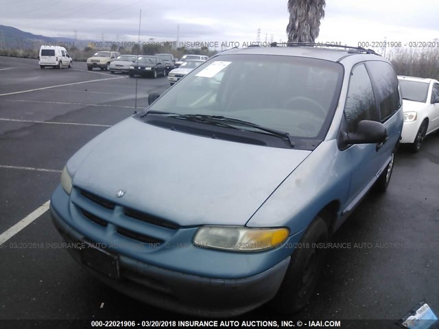 2B4FP2532TR793748 - 1996 DODGE CARAVAN BLUE photo 2