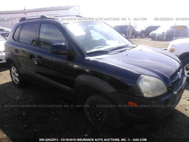 KM8JN72D25U053518 - 2005 HYUNDAI TUCSON GLS/LX BLACK photo 1