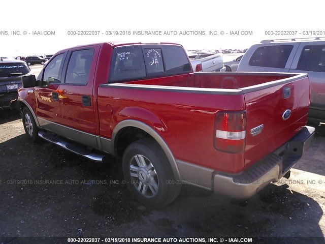 1FTPW125X4KD53884 - 2004 FORD F150 SUPERCREW RED photo 3