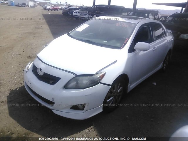 2T1BU4EE9AC528135 - 2010 TOYOTA COROLLA S/LE/XLE WHITE photo 2