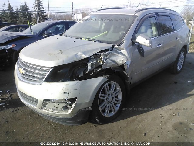 1GNKRGKD1DJ110764 - 2013 CHEVROLET TRAVERSE LT BEIGE photo 6