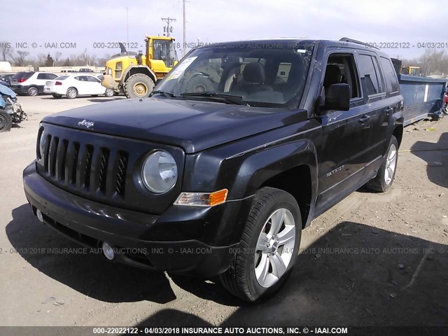 1C4NJRFB9ED796506 - 2014 JEEP PATRIOT LATITUDE BLACK photo 2