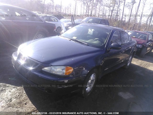 1G2NE52F54M575610 - 2004 PONTIAC GRAND AM SE BLUE photo 2